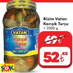 BİZİM VATAN KARIŞIK TURŞU 3000 G
